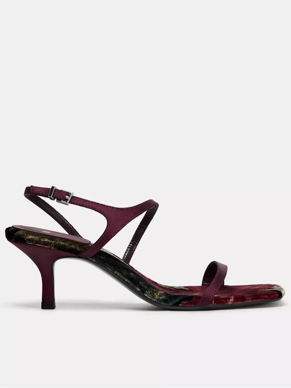 Zara Heeled Velvet Sandals